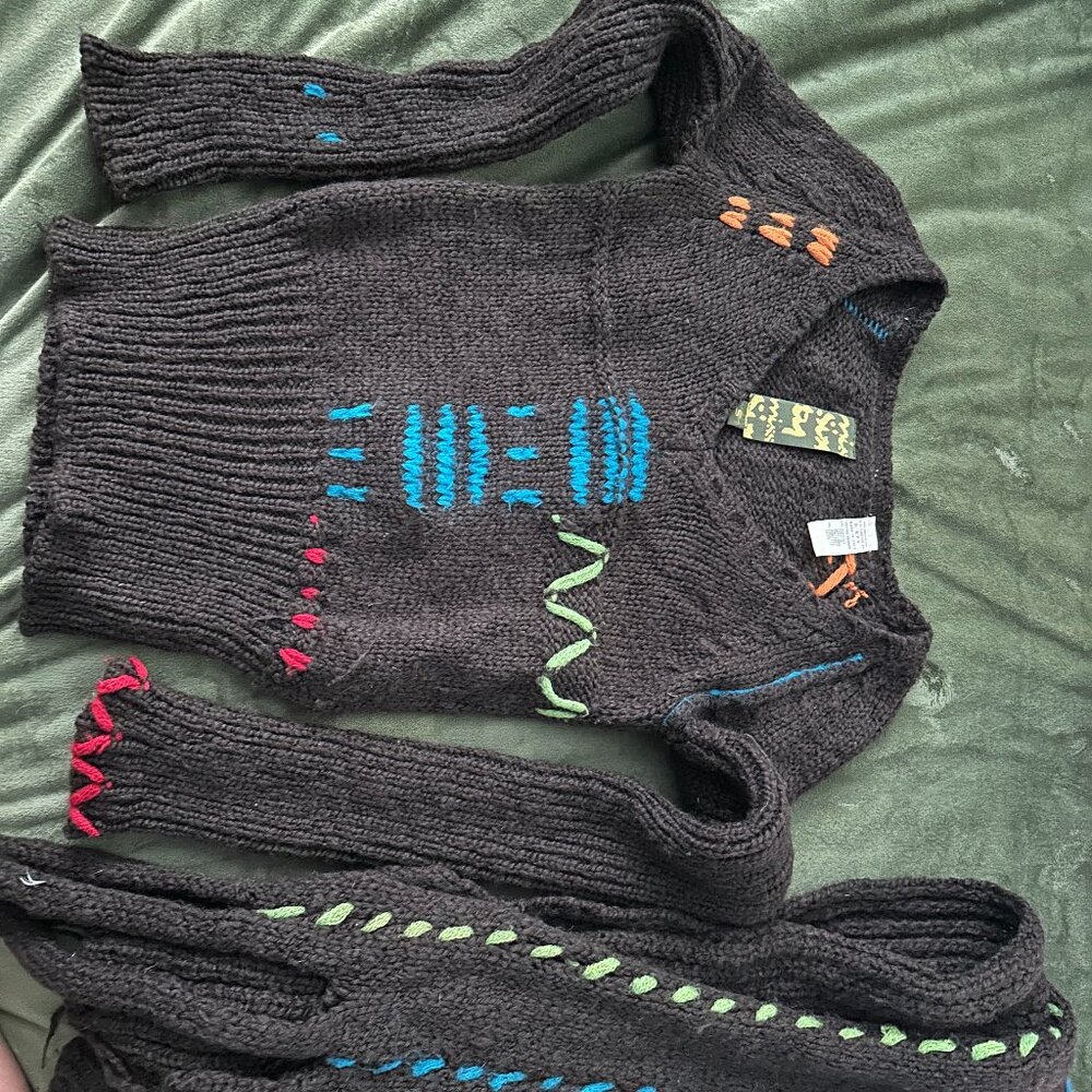 Miss Sixty Sweater and extra long scarf